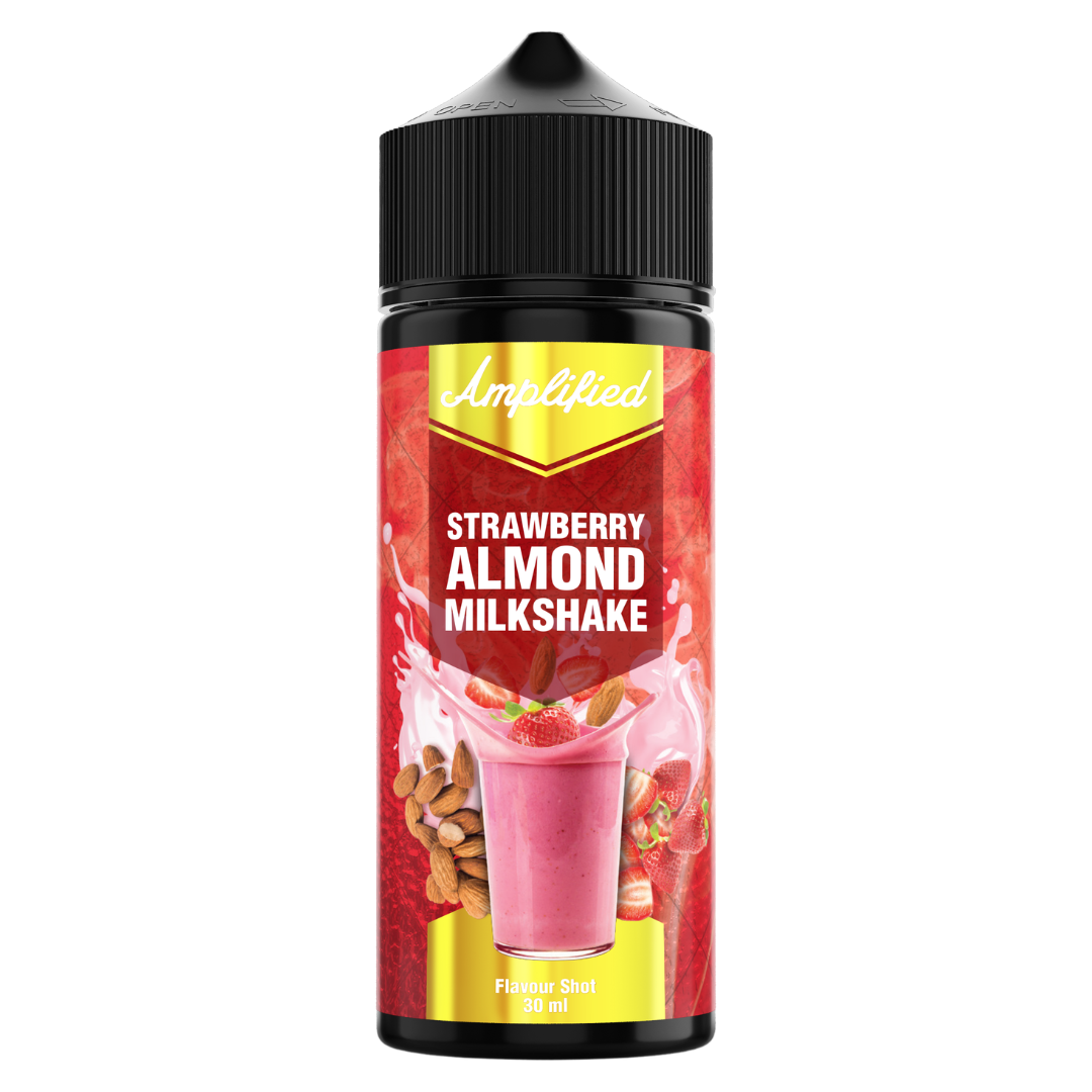 Amplified - Strawberry Almond Milkshake Freebase Flavour Shots 120ml