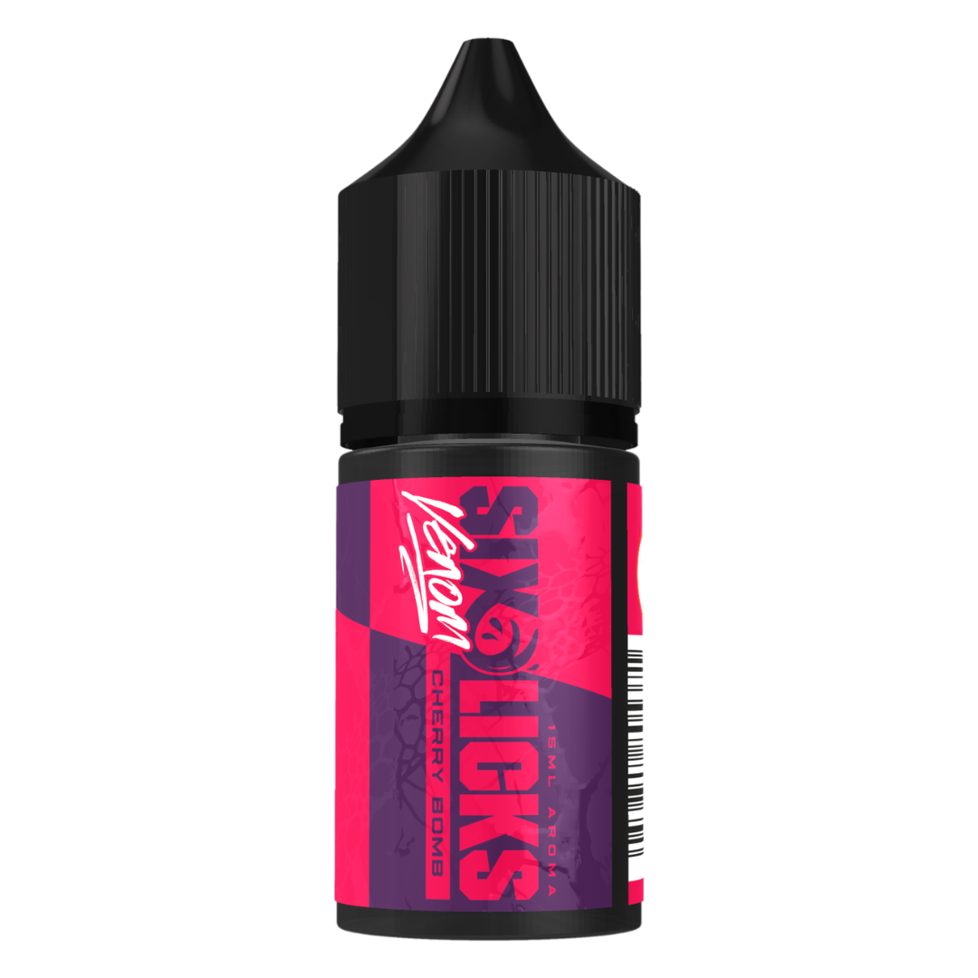 Six Licks Venom - Cherry Bomb MTL / Salts Flavour Shots 30ml